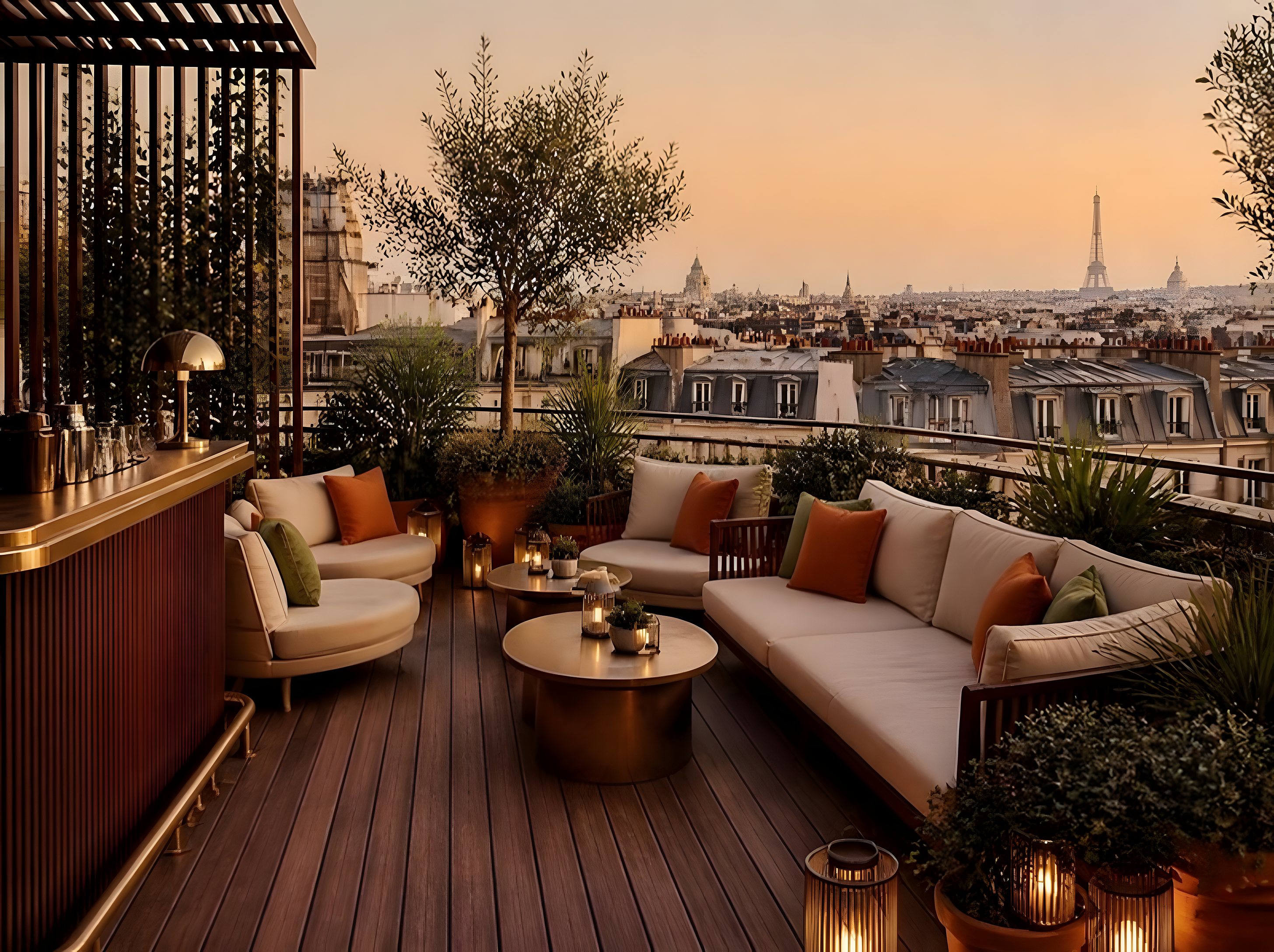 Le rooftop avec vue sur Paris